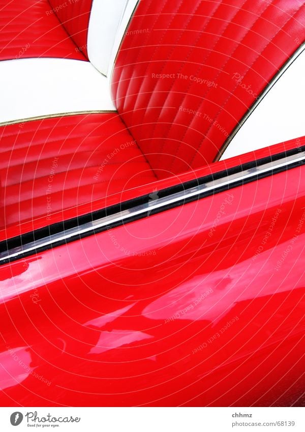rot in rot Oldtimer Fahrzeug Nostalgie Amerika Cabrio Chrom kultig Fünfziger Jahre PKW amischlitten kabrio kabriolett cabriolett Kunststoff Lack Sitzgelegenheit