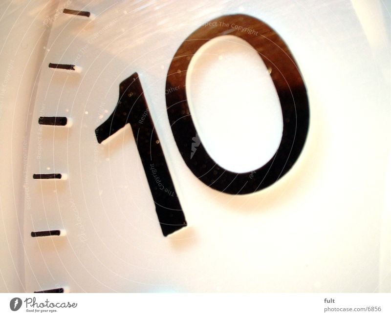 10 Ziffern & Zahlen Uhr Zeit Häusliches Leben Kunstoff