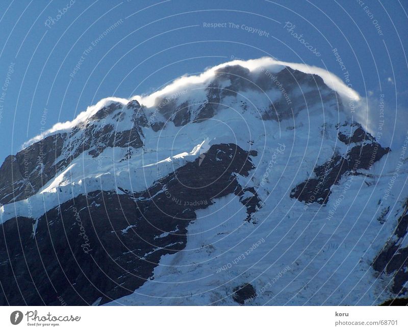 Chill Effect Gipfel Sandverwehung kalt Neuseeland Berge u. Gebirge Schnee Wind Felsen