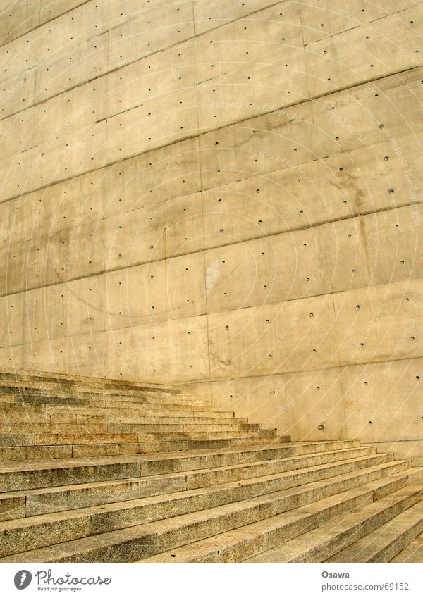 Beton Wand Treppe Konstruktion kalt hart einfach trist Architektur Strukturen & Formen Geometrie Außenaufnahme Tag abstrakt Fassade Detailaufnahme