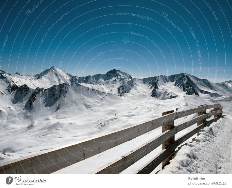 Panoramazaun Freizeit & Hobby Ferien & Urlaub & Reisen Ferne Winter Schnee Winterurlaub Berge u. Gebirge Wintersport Skipiste Natur Landschaft Himmel
