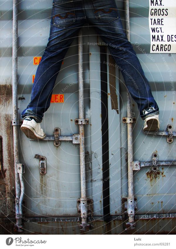 Climb Me climbing youth fallen Container blue Jeanshose shoes