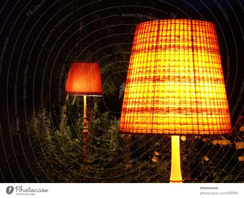 dasLEUCHTEN Lampe Licht rot Nacht Lampenschirm Lampenständer Stehlampe Stoff dunkel Physik gemütlich gelb grün 2 alt orange metallständer Wärme Pflanze