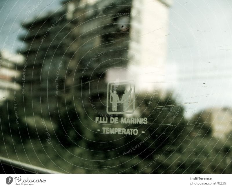 through the window serie. Stadt Natur Italien Ferien & Urlaub & Reisen train building glass dirty tree tuscany blur motion