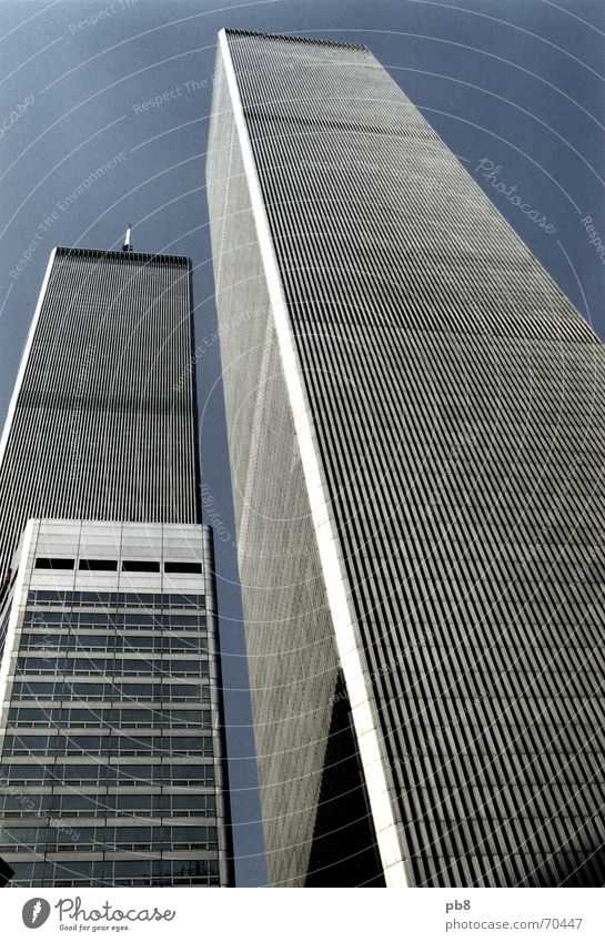 before New York City World Trade Center Stadt Gebäude Fassade Erinnerung USA hoch Himmel