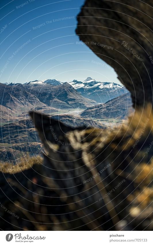 Mt. Aspiring Natur Landschaft Berge u. Gebirge Schneebedeckte Gipfel ästhetisch eckig Abenteuer Ferien & Urlaub & Reisen Neuseeland mt. aspiring Farbfoto