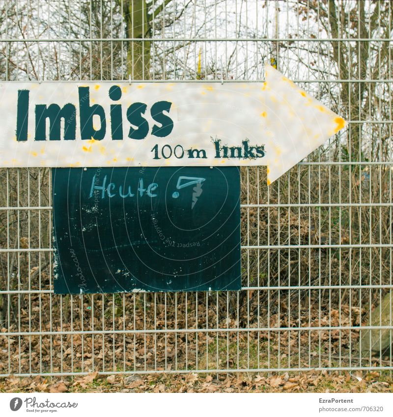 Heute! Ernährung Umwelt Natur Pflanze Dekoration & Verzierung Zeichen Schriftzeichen Schilder & Markierungen Hinweisschild Warnschild Linie Pfeil grau schwarz