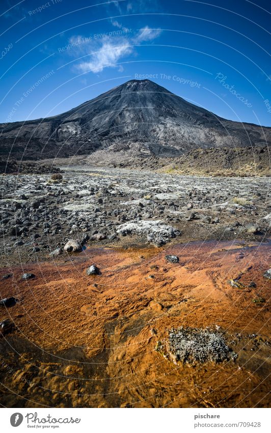 Mt Doom Natur Landschaft Urelemente Wasser Schönes Wetter Vulkan außergewöhnlich eckig gigantisch Abenteuer Ferien & Urlaub & Reisen Neuseeland tongariro
