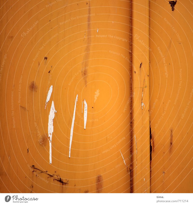 Halle/S.-Tour | Klecker auf Klotz Container Farbspur spritzen Rost Metall trashig orange Wahrheit authentisch Müdigkeit Unlust ästhetisch Design Inspiration