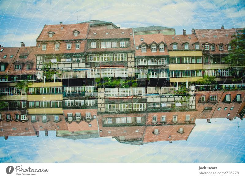 Leben im Fluss Sightseeing Weltkulturerbe Bamberg Altstadt Fachwerkhaus Fachwerkfassade außergewöhnlich fantastisch historisch oben Einigkeit innovativ