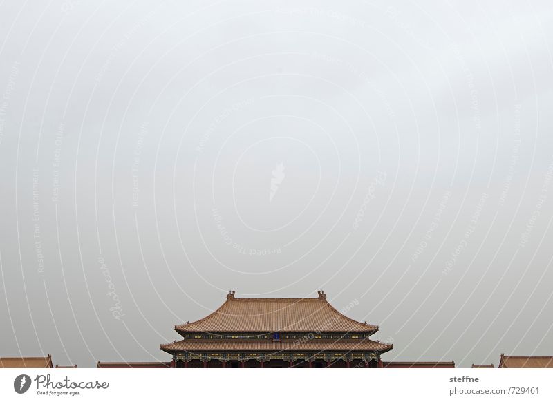 Harmoniesucht Himmel Wolken schlechtes Wetter Peking China Altstadt Palast Sehenswürdigkeit Wahrzeichen Verbotene Stadt Hallen der Harmonie außergewöhnlich