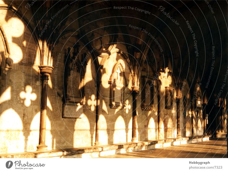 Schattenspiele an der Salisbury Cathedral England Licht Stimmung Gotteshäuser Rücken Religion & Glaube Kathedrale Gang