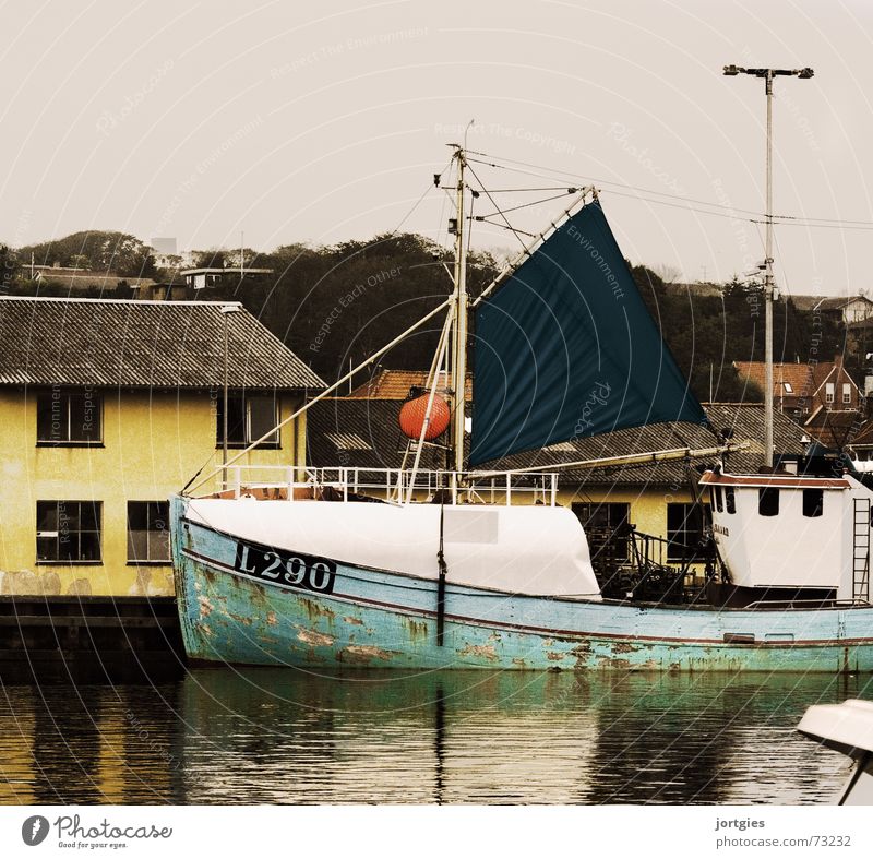 Bei die Fische Wasserfahrzeug Fischerboot Fischereiwirtschaft Hafen Anlegestelle Meer Skandinavien Dänemark Arbeit & Erwerbstätigkeit Industrie