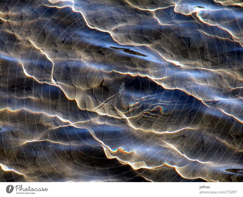 reflex Strand Natur brown Detailaufnahme light ocean Reflexion & Spiegelung Sand sea shines texture underwater undulation wave waves