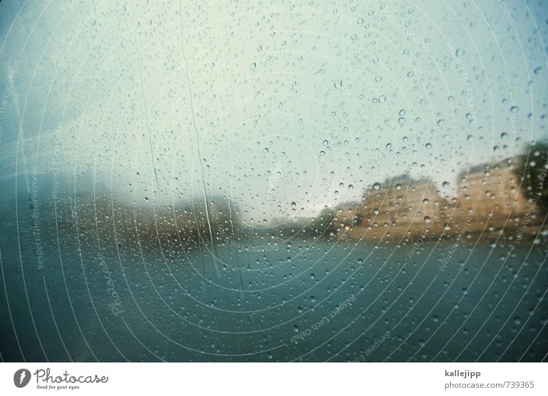 seine-rundfahrt Umwelt Regen Flussufer Stadt Haus Paris Seine Wassertropfen Autofenster Fensterscheibe Farbfoto Außenaufnahme Licht Schatten Kontrast Silhouette