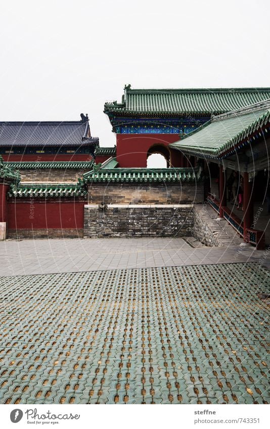 Tempelanlage Peking China Stadt Stadtleben Chinesische Architektur Frühling Park