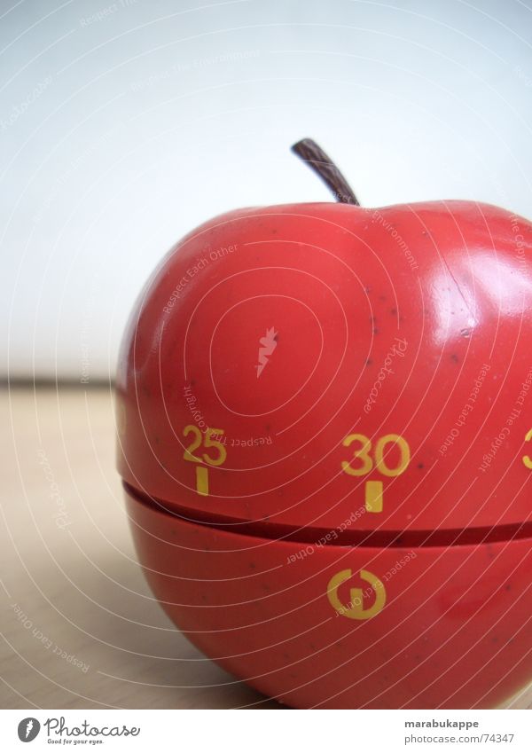 Die Zeit läuft ab Ziffern & Zahlen 30 rot eieruhr 25 Apfel