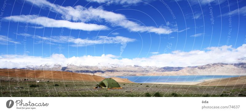 Base Camp Zelt Lagerplatz See Indien Camping Schlafplatz Tsomoriri Ladakh base camp Himmel mentok