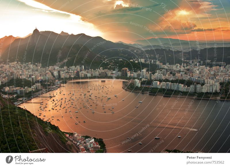 Rio de Janeiro 19 Landschaft Wasser Wolken Sonnenaufgang Sonnenuntergang Bucht Brasilien Amerika Südamerika Stadt Menschenleer Sehenswürdigkeit Stimmung ruhig