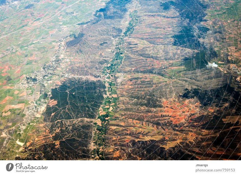 Landstrich Umwelt Natur Landschaft Pflanze Erde fliegen Aussicht Landschaftsformen hoch Ferne Satellitenbild Farbfoto Außenaufnahme Luftaufnahme Menschenleer