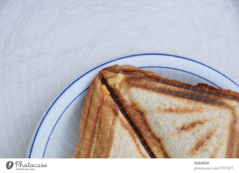 Toastbrot auf dem Teller Lebensmittel Brot Ernährung Frühstück Gesunde Ernährung Essen Duft eckig Gesundheit lecker braun Lebensfreude Appetit & Hunger geröstet