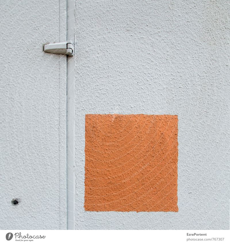 ² Wohnmobil Wohnwagen Kunststoff Zeichen Linie orange weiß Quadrat Stil Design Grafik u. Illustration graphisch Grafische Darstellung Autotür Türspalt Loch