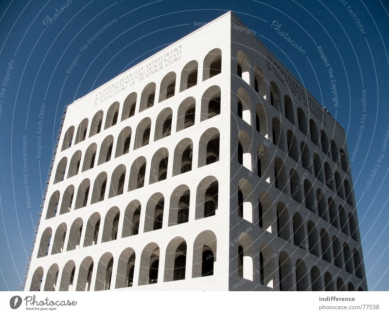 Palazzo della Civiltà Italiana *one* Rom Italien Denkmal building palace arcs marble historical Euro neoclassic architecture