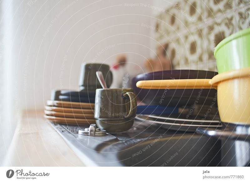 geschirr Geschirr Teller Schalen & Schüsseln Topf Tasse Besteck Häusliches Leben Wohnung Innenarchitektur Küche Küchenspüle gebrauchen stehen Geschirrspülen