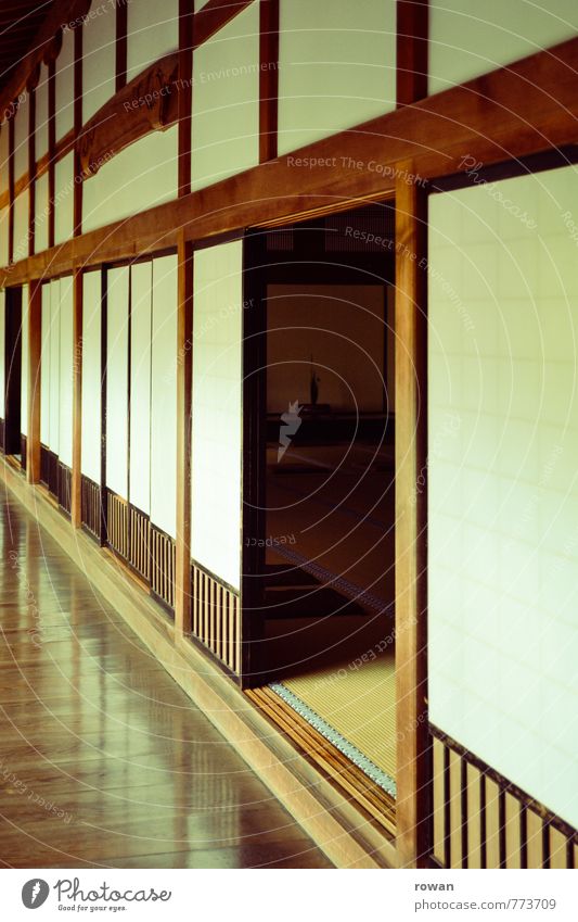 eingang Bauwerk Gebäude Architektur Mauer Wand Tür exotisch Schiebetür Flur Holzwand Holzfußboden offen Eingang Japanisch Tempel Buddhismus Zen Tradition