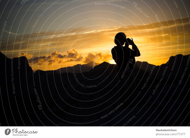 suncatcher... Sonnenuntergang Gegenlicht Stimmung Fotograf Fotografie Aktion Wolken Abend Mensch Berge u. Gebirge