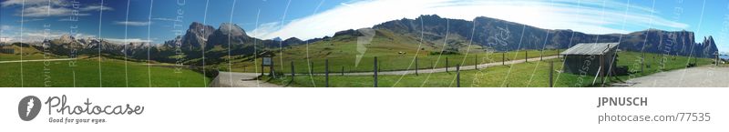Seiseralm 275° Panorama Seiser Alm Panorama (Aussicht) Südtirol Italien Langkofel Sella Naturpark Puez-Geisler Geislergruppe Dolomiten Fototechnik Alpen