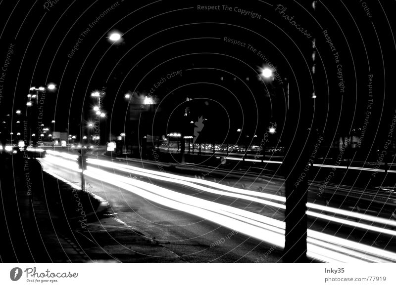*StraßenFluß* Licht Stadt Hochhaus Wolken Lampe Stadtrand Geschwindigkeit Laterne Wege & Pfade Beleuchtung Brücke