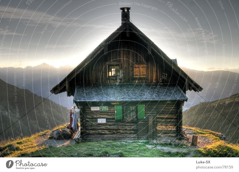 Anton-Renk Hütte HDR Österreich wandern Wolken Berge u. Gebirge Dynamikkompression Sonne Alpen Himmel