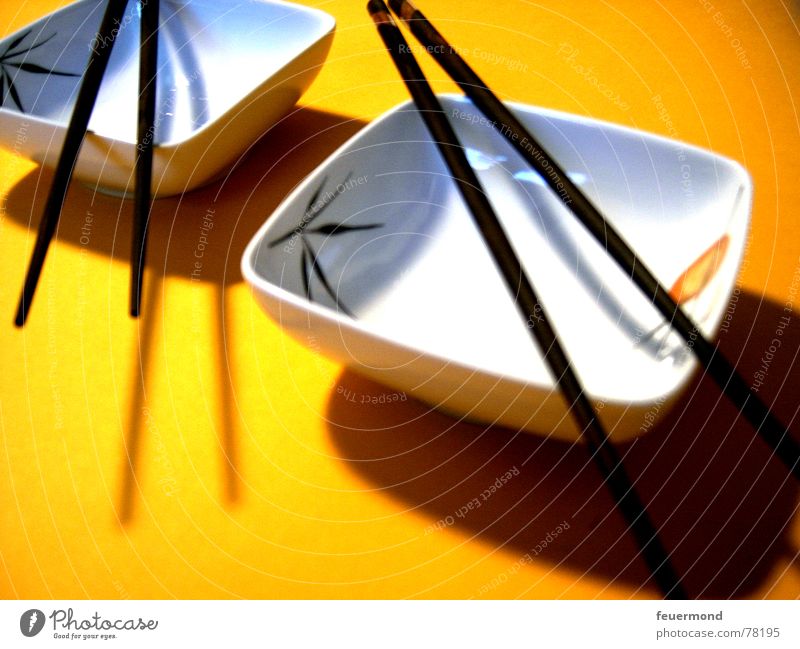 Gutä Appätiiii Essstäbchen Schalen & Schüsseln Sushi Asien China Japan Fernost gelb Ernährung skewer far east