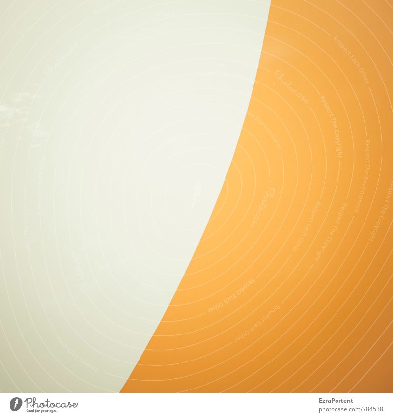 einfacher Schwung Zeichen Linie orange weiß schwungvoll leuchten Design Strukturen & Formen Stil Grafik u. Illustration Grafische Darstellung graphisch Farbe