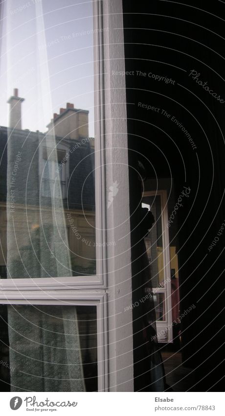Pariser Spiegelungen Fenster Dach Aussicht Flur Fensterrahmen Fensterscheibe Etage Himmel Zimmerflucht Flucht Schornstein Glas Rahmen