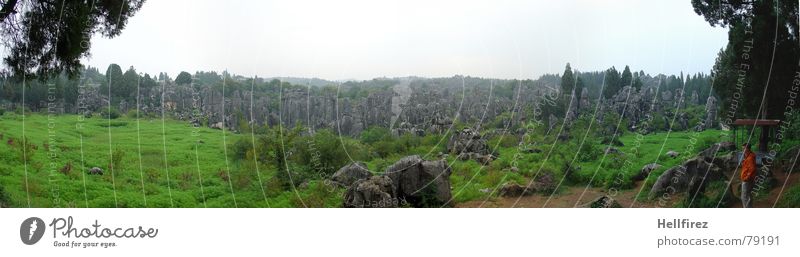 Steinwald Steinerner Wald China Asien Kunming Panorama (Aussicht) Vogelperspektive Chinesisch weiß grün abrupt Natur Region Berge u. Gebirge Teatro Museo Dalí