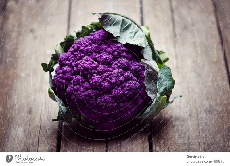 Urform Lebensmittel Gemüse Ernährung Bioprodukte Vegetarische Ernährung Diät Slowfood frisch Gesundheit violett Blumenkohl Kohl Farbfoto Innenaufnahme