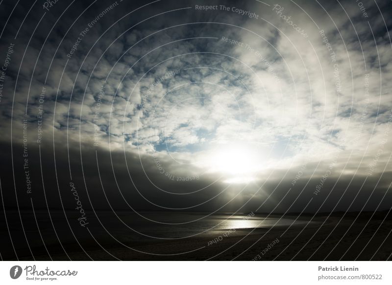 Lichtspiel Wohlgefühl Ferne Freiheit Umwelt Natur Landschaft Urelemente Himmel Wolken Klima Klimawandel Wetter schlechtes Wetter Wellen Küste Strand Bucht