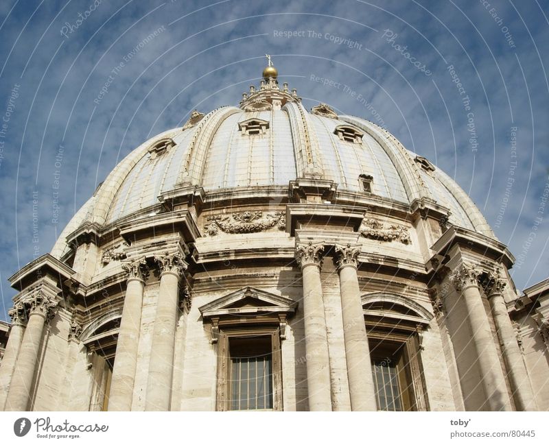 San Pietro in Vaticano Italien Rom Petersdom Kuppeldach Wolken Götter Gotteshäuser Himmel Religion & Glaube