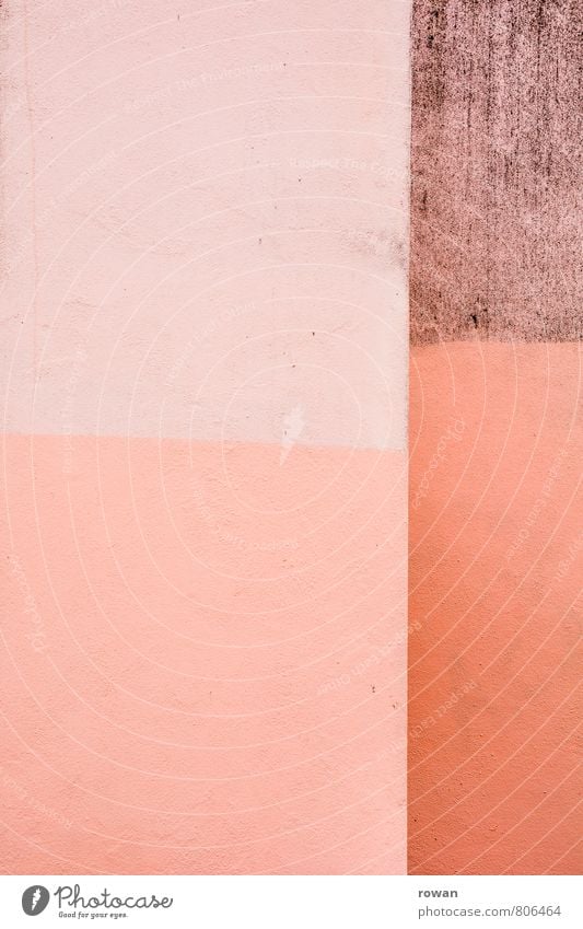 rosa Mauer Wand Fassade Farbstoff Strukturen & Formen Rechteck Hintergrundbild streichen Dekoration & Verzierung Farbfoto Außenaufnahme Menschenleer