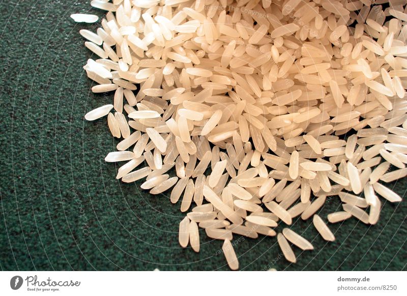 es gibt Reis grün lecker Makroaufnahme Nahaufnahme arbeitsfläche weis tai Jasmin