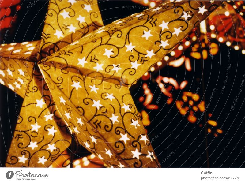 sternenhimmel gelb Licht Weihnachtsmarkt Dekoration & Verzierung Weihnachten & Advent Winter Stern (Symbol) Markt Feste & Feiern festlichkeit Beleuchtung