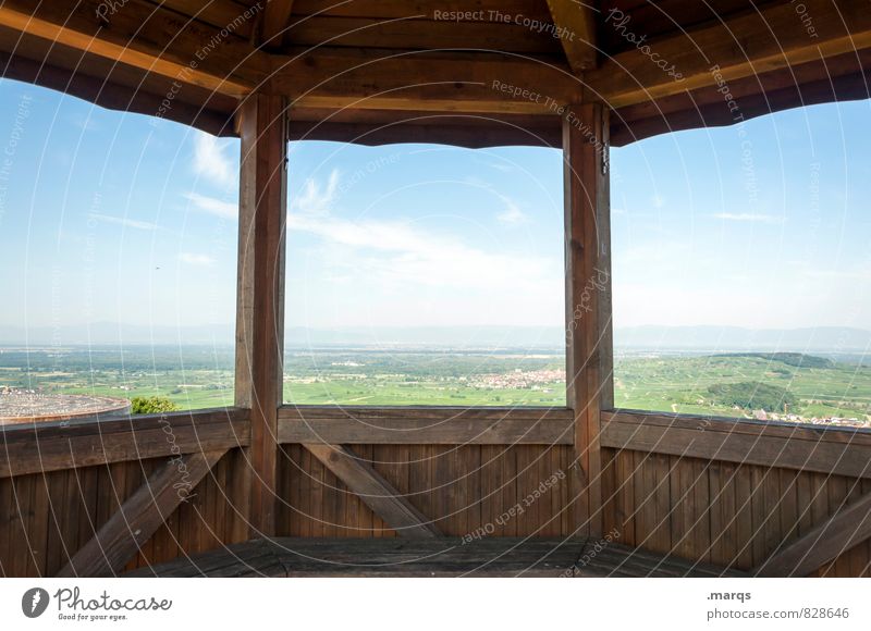 Rastplatz Ausflug Abenteuer Ferne Freiheit Natur Landschaft Himmel Wolken Horizont Sommer Schönes Wetter Feld Hügel Pavillon Erholung wandern hell schön