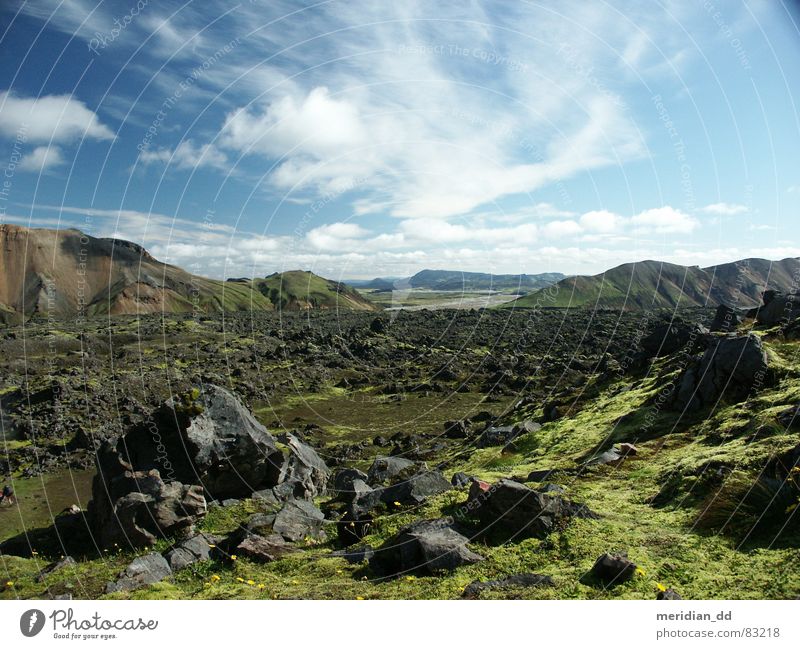 Island Stein Wolken Europa Panorama (Aussicht) Berge u. Gebirge Obsidian Vulkan Landschaft Natur Ferien & Urlaub & Reisen Kontrast groß