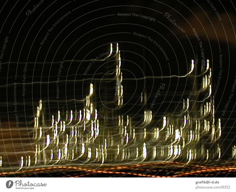 leuna 03 Leuna Nacht Licht Muster Langzeitbelichtung Haus Lichtspiel Industriefotografie