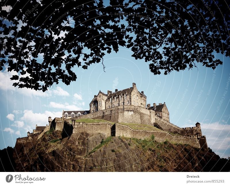 The Castle Museum Architektur Blatt Hügel Felsen Edinburgh Edinburgh Castle Großbritannien Schottland Europa Stadt Hauptstadt Stadtzentrum Burg oder Schloss