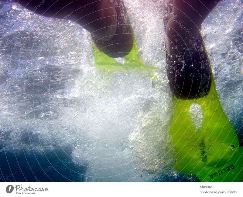 Flossenschlag Schnorcheln Luftblase Wasserwirbel Sport Spielen Schwimmhilfe Schwimmen & Baden Unterwasseraufnahme Fuß