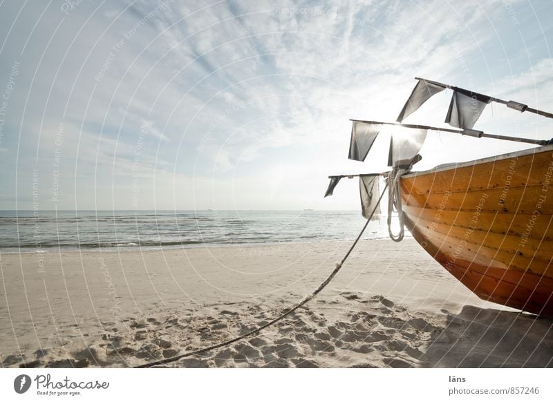 aufbruchsstimmung... Ferien & Urlaub & Reisen Tourismus Ausflug Freiheit Strand Meer Insel Wellen Fischereiwirtschaft Fischerboot Sand Wolken Horizont