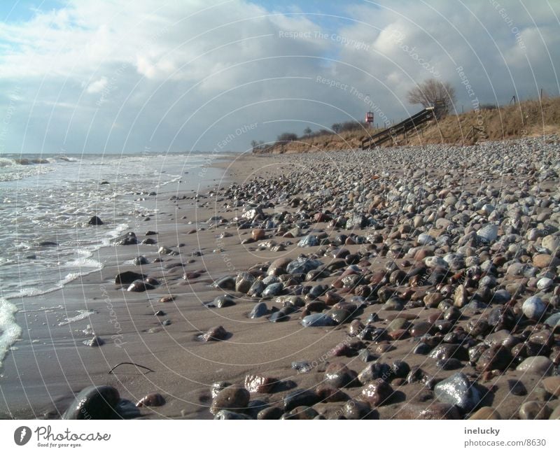 Sandstrand Meer Strand Ebbe Stein dlrg stones ocean low tide ebb